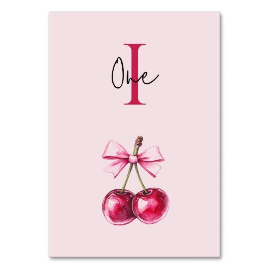 Numéro De Table Fête d'anniversaire Cherry Pink (Par défaut)