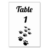 Numéro De Table Fête de chien personnalisée (Dos)