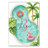 Numéro De Table Fête de la piscine tropicale | Anniversaire de enf (Par défaut)