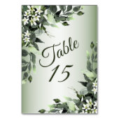Numéro De Table Fête de mariage Floral verdure Eucalyptus Feuilles (Dos)