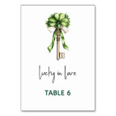 Numéro De Table Fête de mariage pour la Saint-Patrick (Dos)