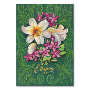 Numéro De Table Fête des fleurs de bouquet