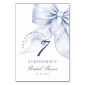 Numéro De Table Fête des mariées Bleu Bow (Par défaut)