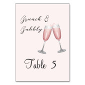 Numéro De Table Fête des mariées Champagnel Rose (Dos)