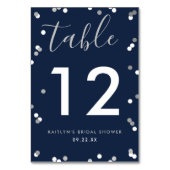 Numéro De Table Fête des mariées Confetti à huile d'argent (Par défaut)