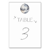 Numéro De Table Fête des mariées de boule Silver Disco (Dos)