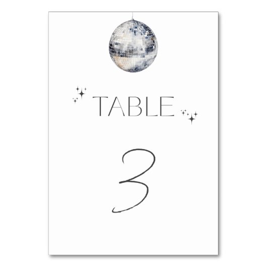 Numéro De Table Fête des mariées de boule Silver Disco (Par défaut)