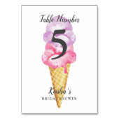 Numéro De Table Fête des mariées de crème glacée (Dos)