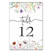 Numéro De Table Fête des mariées fleur sauvage (Dos)