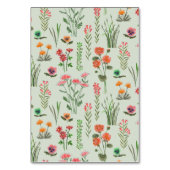 Numéro De Table Fête des mariées Fleur sauvage colorée (Dos)