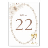 Numéro De Table Fête des mariées perles (Dos)