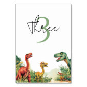 Numéro De Table Fête du dinosaure du bon temps (Dos)