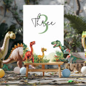 Numéro De Table Fête du dinosaure du bon temps
