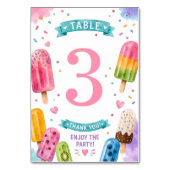 Numéro De Table Fête sur mesure de sucettes glacées  (Par défaut)