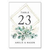 Numéro De Table Feuillage botanique verdure d'eucalyptus mariage (Par défaut)