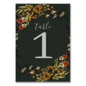 Numéro De Table Feuillage d'automne Verdure sèche Mariage de couro (Dos)