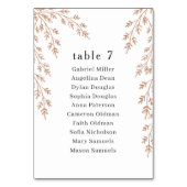 Numéro De Table Feuillage d'or. mariage Plan de siège simple (Par défaut)