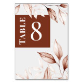 Numéro De Table Feuillage en terre cuite moderne (Dos)