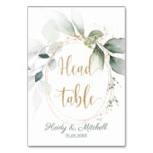 Numéro De Table Feuillage vert et or, Table tête, (Par défaut)