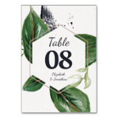 Numéro De Table Feuillage vert moderne de la jungle tropicale (Par défaut)