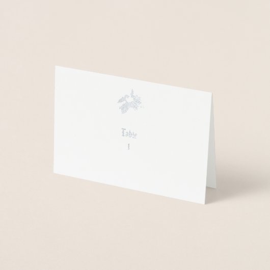 Numéro de Table Feuille d'Argent (Devant)