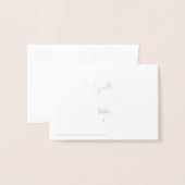 Numéro de Table Feuille d'Argent (Derrière avec enveloppe)