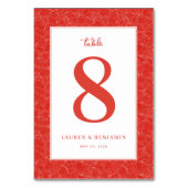 Numéro de table feuille de corail élégant (Dos)