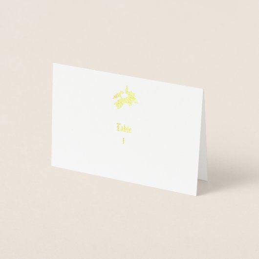 Numéro de Table Feuille d'Or (Devant)