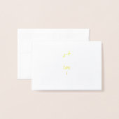 Numéro de Table Feuille d'Or (Devant avec enveloppe)