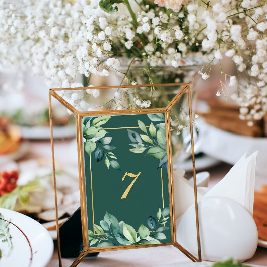 Numéro De Table Feuille Eucalyptus moderne code QR Mariage musulma