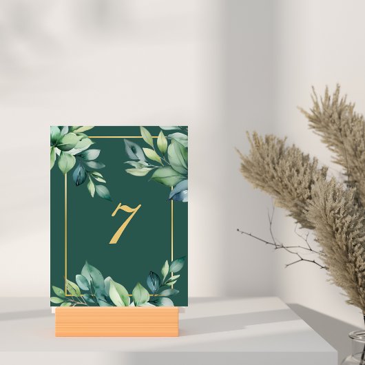 Numéro De Table Feuille Eucalyptus moderne code QR Mariage musulma