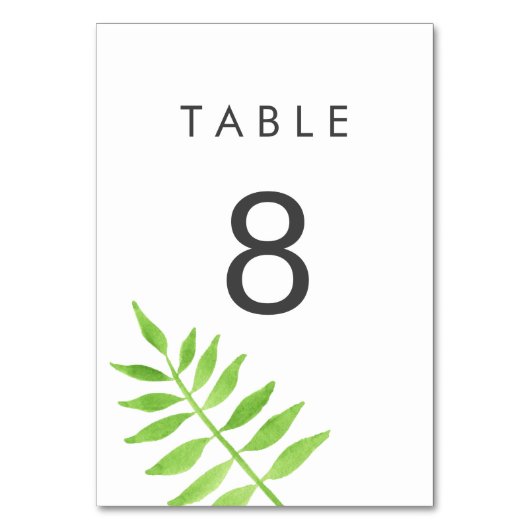 Numéro De Table Feuilles aquarelle (Par défaut)
