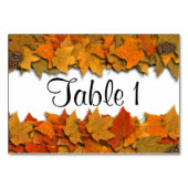 Numéro De Table Feuilles automnales (Dos)