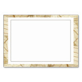 Numéro De Table Feuilles de dentelle de crème pâle rustique (Dos)