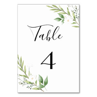 Numéro De Table Feuilles d'olive et Mariage géométrique d'or Num