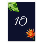 Numéro De Table Feuilles et Fleurs Tropicales (Dos)