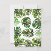 Numéro de table feuilles tropicales paillettes dor (Dos)