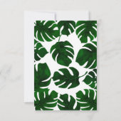 Numéro de table feuilles tropicales vert foncé or (Dos)