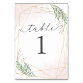 Numéro De Table Feuilles Vertes & Table Numéro Blush (Par défaut)