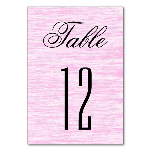 Numéro De Table Fibre rose (Par défaut)