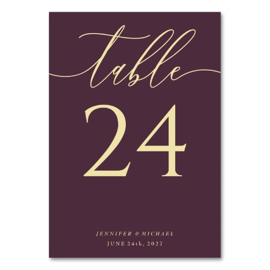 Numéro De Table Figue de Minuit Simple Siège Élégant (Par défaut)