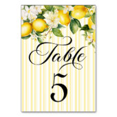 Numéro De Table Filière de citron Méditerranée été (Dos)