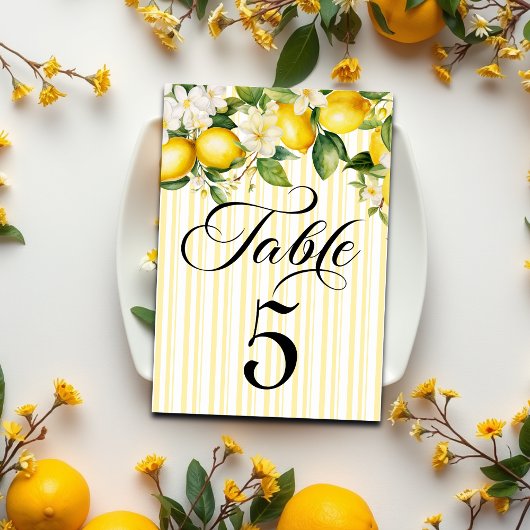 Numéro De Table Filière de citron Méditerranée été