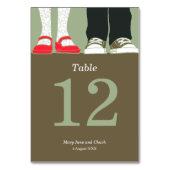 Numéro De Table Fille Chaussures et Baskets Mariage illustré (Camo (Dos)