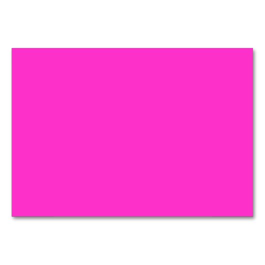 Numéro De Table Fille Rose Chaud Couleur Arrière - plan Customiser (Dos)