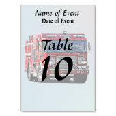 Numéro De Table Fire Engine (Dos)