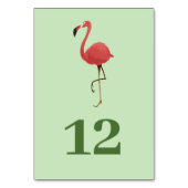 Numéro De Table Flamingo Tropics Coastal Green Beach Wedding (Par défaut)