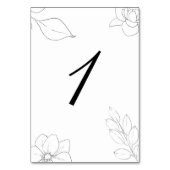 Numéro De Table Fleur botanique et cygne (Par défaut)