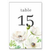 Numéro de table Fleur d'Anémone Blanche (Par défaut)