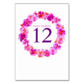 Numéro De Table Fleur d'aquarelle rose numéros de tableau (Par défaut)